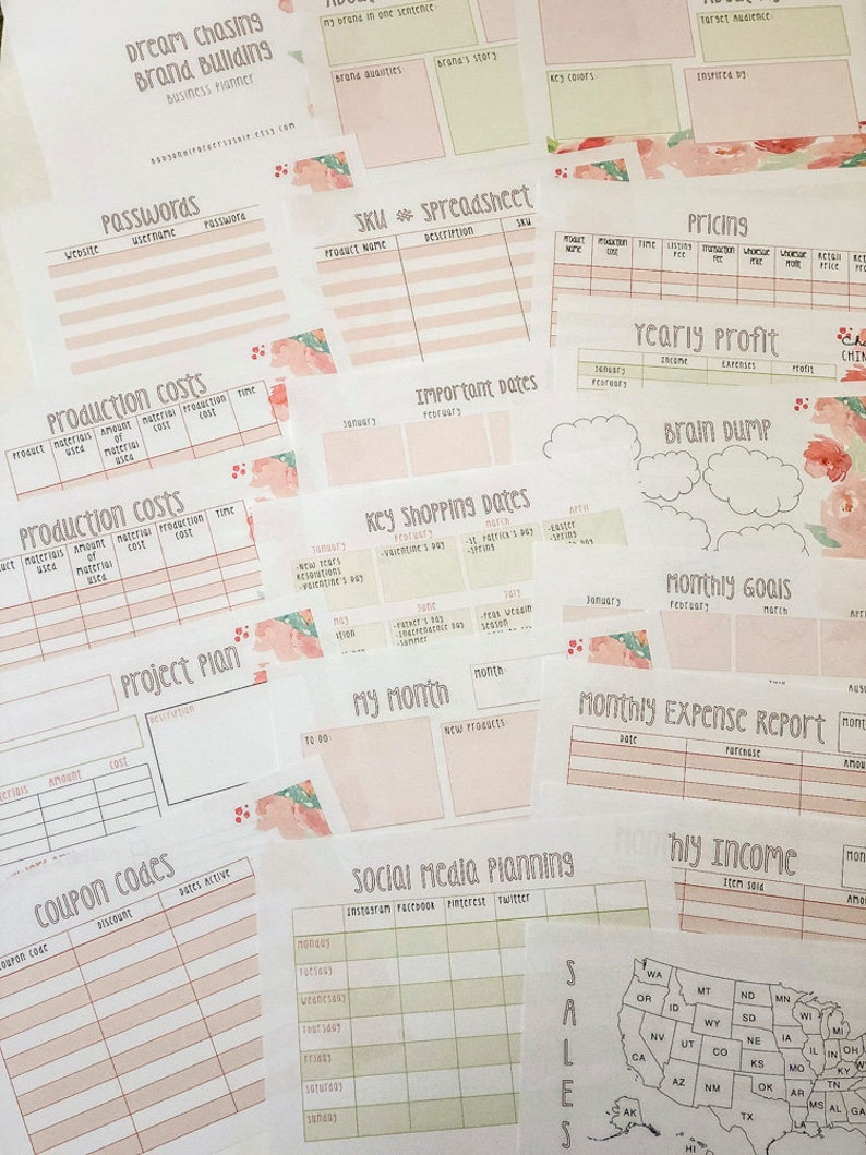 Etsy Planner Small Business Planner Etsy