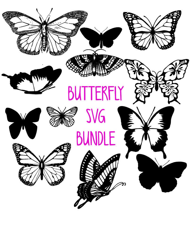 Download Butterfly SVG Butterfly Bundle for Commercial Use SVG Files | Etsy