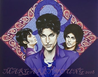 Prince - Full colour Limited Edition Print of 10 copies only. Individually signed and numbered. 60cms x 60cms.