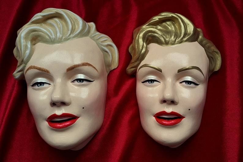 Marilyn Monroe Retro Style Wall Plaque hand painted and cast from an original vintage wall plaque Bild 8