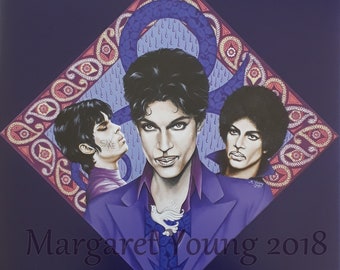 Prince - Full colour Limited Edition Print of 10 copies only. Individually signed and numbered.  44cms x 44cms.