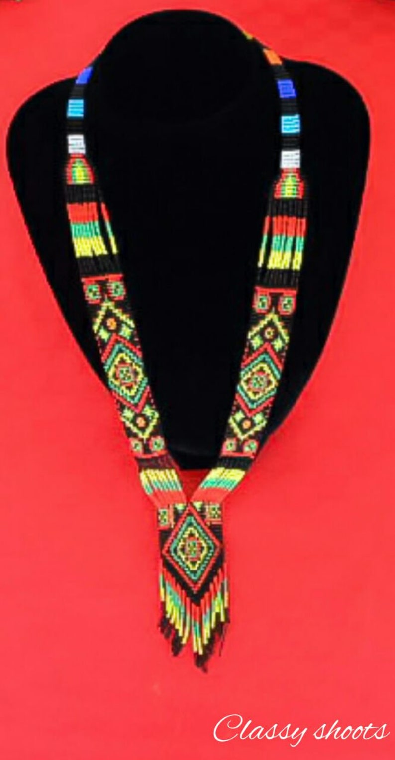 Loom beaded necklace Etsy