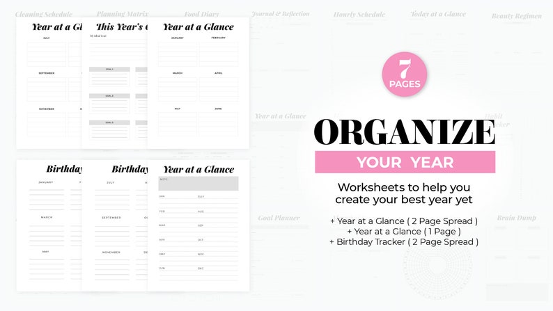 Organize Your Entire Life Workbook Printable Life Planner
