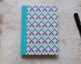 Plain white pages notebook, hand-bound - Flames