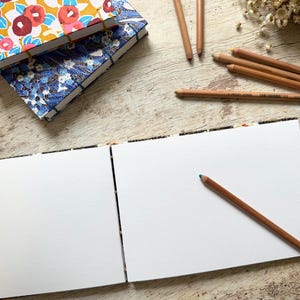 Customizable A5 Handmade Sketchbook, Coptic Binding, Bespoke Drawing Sketchbook