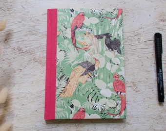 Hand-bound A5 lined notebook - Birds