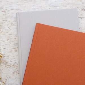 Unique A5 notebook with 100% recycled handmade paper Autumn colored paper image 2