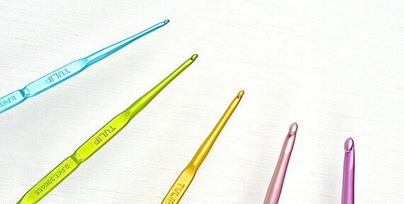 1Pc or 5Pcs Japan Tulip Sorbet Aluminium Crochet Hook Double Ended