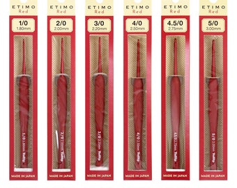 NEW Japan Tulip Etimo Red Crochet Hook