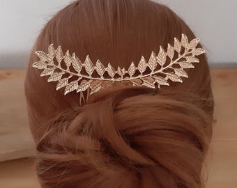 Bridal hair comb hair accessories leaves