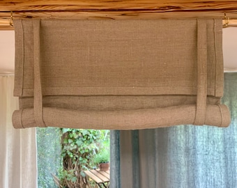 Rollo Selma- Leinen-  Raffrollo - Maßanfertigung möglich