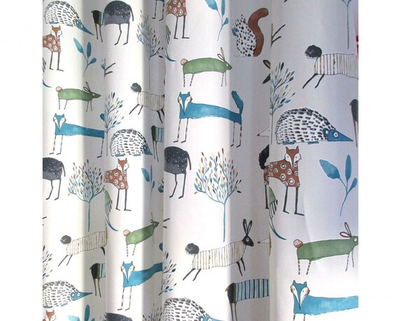 Drape Curtain Straps Scarf Forest Animals Etsy