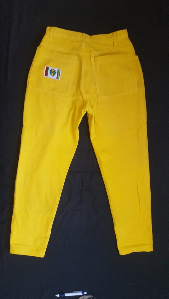 Vintage 90s Cross Colours Jeans YELLOW HIP HOP Baggy 100% | Etsy
