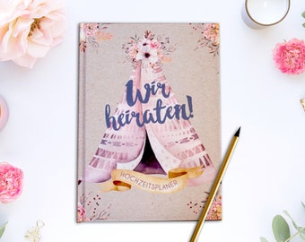 Hochzeitsplaner "Vintage Wedding" | zum Ausfüllen | Eintragen