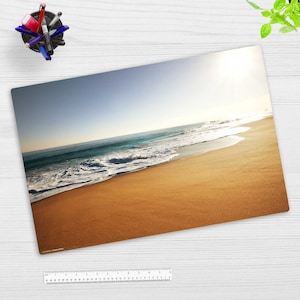 Washable desk pad - On the beach - made of premium vinyl - Made in Germany - in 60x40, 70x50, 100 x 50 cm