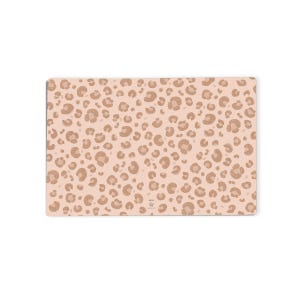 Children's desk mat with leopard print; pastel leopard print; washable; gift idea for girls