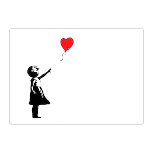Desk pad washable - 70 x 50 cm - Banksy - balloon girl - made of premium vinyl - Made in Germany
