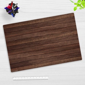 Schreibtischunterlage abwaschbar - Braune Holzbretter - aus premium Vinyl - Hergestellt in Deutschland - in 60x40, 70x50, 100x50 cm