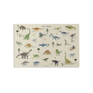 Children's desk mat with dinosaur ABCs; alphabet learning mat; washable; gift idea