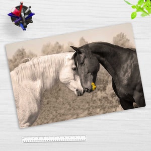Washable desk pad - Horse love - made of premium vinyl - Made in Germany - in 60x40, 70x50, 100 x 50 cm