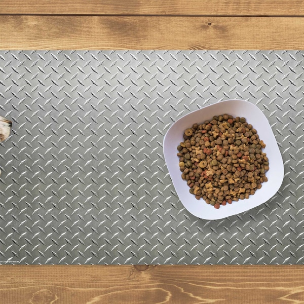 Bowl pad | Lining mat "Steel Sheet Corrugated Pattern" made of premium vinyl - 60 x 40 cm - non-slip, washable, tear-resistant - Made in Germany