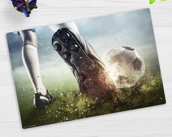 Desk pad washable - football penalty shot and goal - made of premium vinyl - made in Germany - in 60 x 40 cm