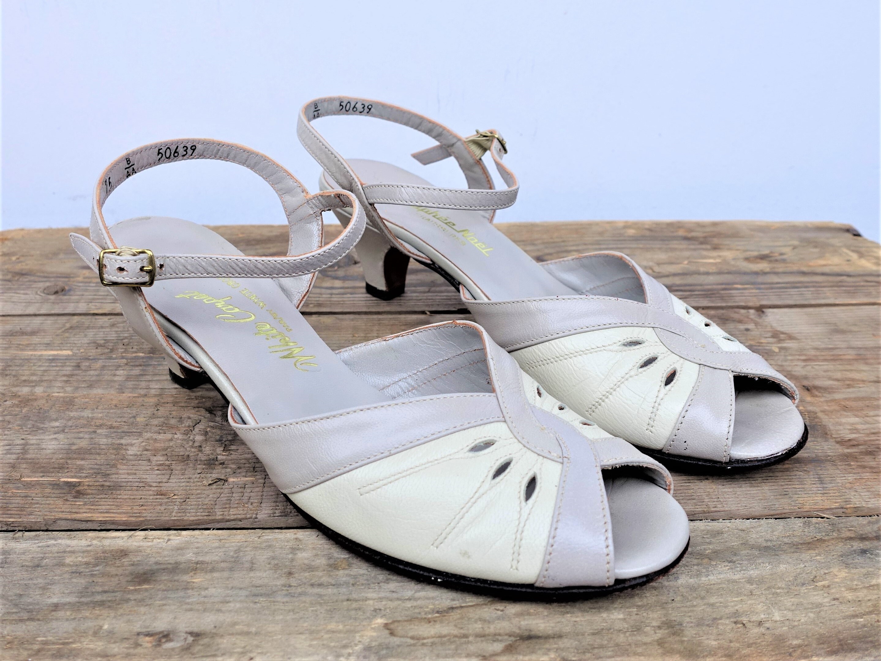 narrow white sandals