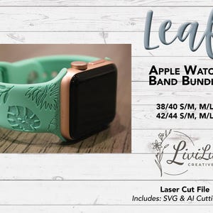Leaf Watch Band Design, SVG & AI Bundle for Laser Engraving