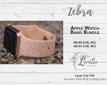 Hearts Watch Band Design SVG & AI Files for Laser Cutting