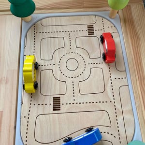 Sensory Bin Insert - Wooden Race Track for FLISAT Table Play