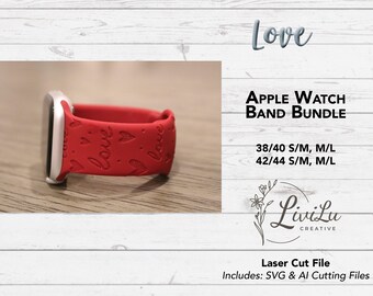 Love Watch Band Design SVG & AI Laser Cut File for Crafting