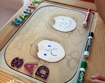 IKEA Trofast Insert, Wooden Emotions Montessori Sensory Learning Tool