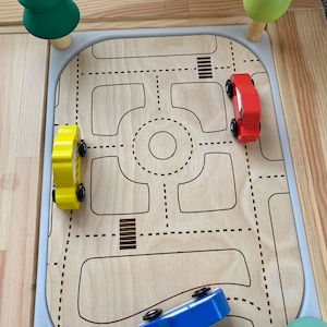 FLISAT Race Track Inserts - Insert Only - Wooden Insert - IKEA - Sensory Bin Insert - Large Insert for kids