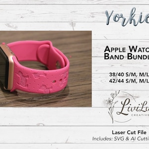 Yorkie Watch Band Design SVG & AI Bundle: Laser Cut File