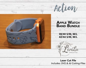 SVG-Bundle für Uhrenarmbänder zur Lasergravur, inklusive AI-Dateien