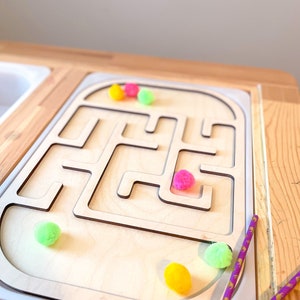 FLISAT Labyrinth Maze Insert - Insert Only - Wooden Insert - IKEA - Sensory Bin Insert - Large Insert for kids - Trofast Bin