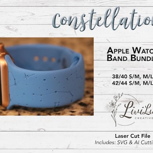 Constellations Watch Band Design SVG AI Bundle: Laser Engrave File