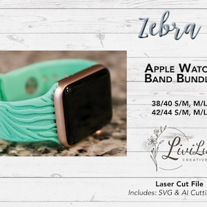 Zebra Watch Band Design SVG & AI Bundle: Laser Engrave File