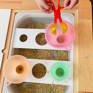 IKEA TROFAST Sensory Bin Insert, Acrylic Funnel Play