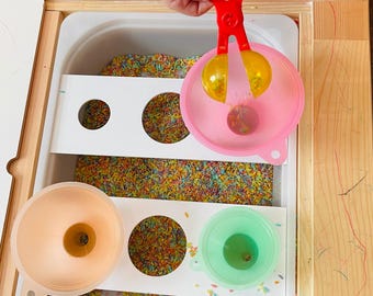 IKEA TROFAST Sensory Bin Insert, Acrylic Funnel Play