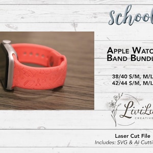 Teacher Watch Band Design SVG & AI Bundle: Laser Engrave File