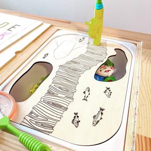 FLISAT Fishing Pond Sensory Bin Insert for IKEA Trofast