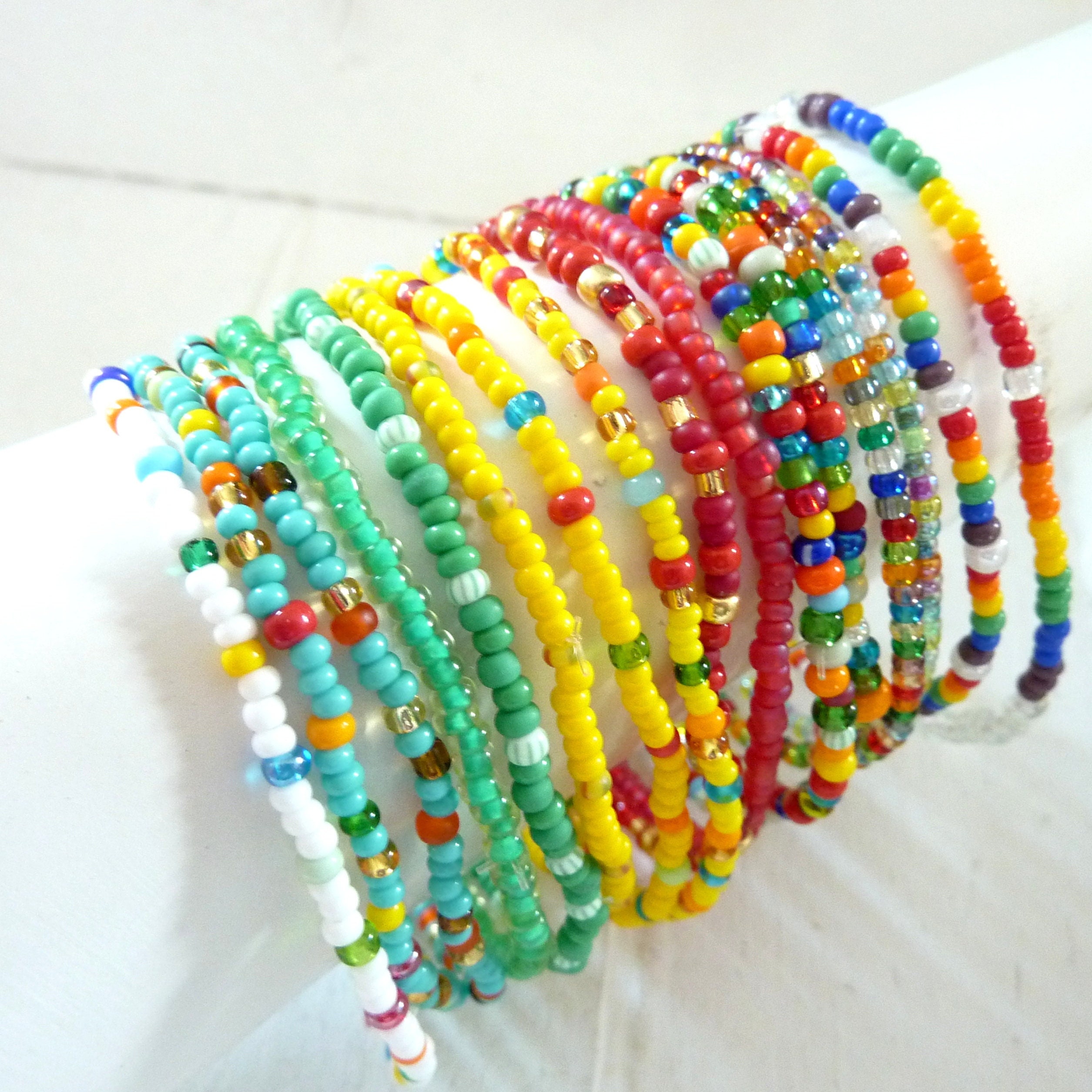 Bracelet Rocailles Desired Color Glass Beads Bracelet Set - Etsy