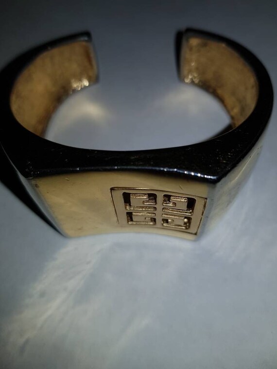 Vintage Givenchy Gold Tone Cuff Bracelet - image 3