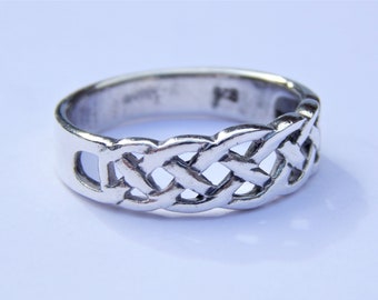Anillo de nudo celta de plata de ley 925, anillo de nudo celta de plata, anillo de plata