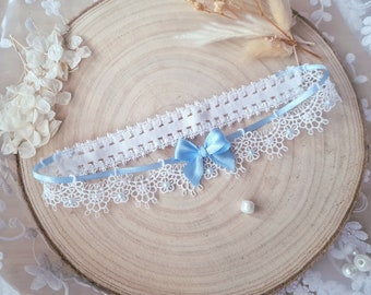 Accessoires de jarretière de mariée dentelle de bijoux de mariée, cadeau pour la mariée, quelque chose de bleu, lingerie de mariée