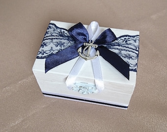 Ring cushion ring box anchor maritime nautical