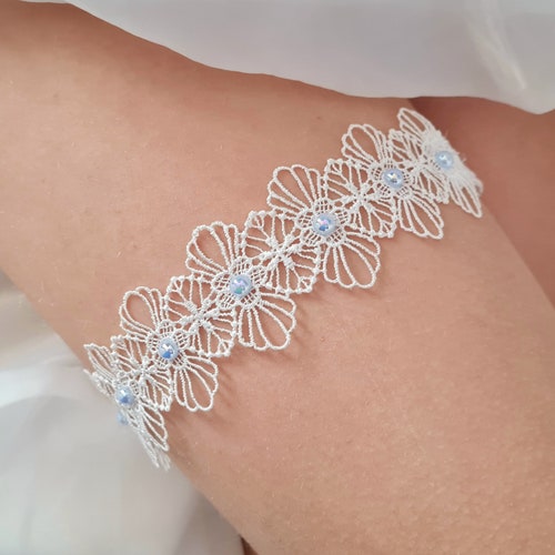 Bridal garter lace magic, something blue, bridal jewelry, accessories bride, bridal lingerie