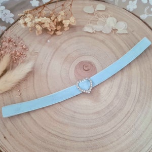 Bridal garter blue with rhinestones image 2