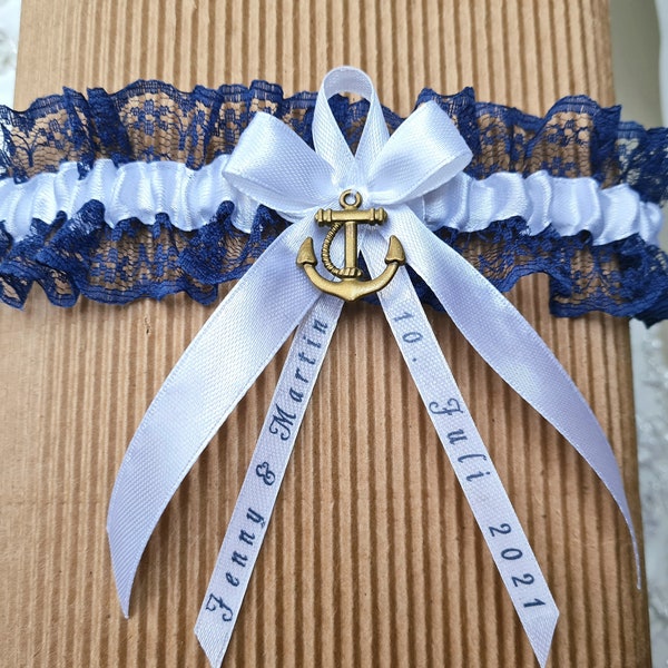 Garter with anchor maritime nautical